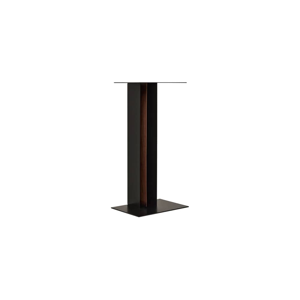Accessoire / Pied pour enceinte PR Link - La Boîte Concept - Noir & noyer - Acier thermolaqué, Noyer massif