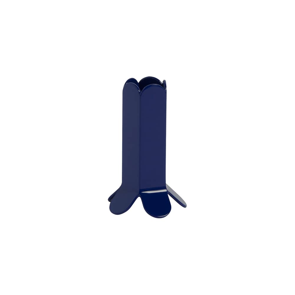 Bougeoir Arcs Small métal bleu / H 9 cm - Hay - Bleu foncé - Alliage de zinc