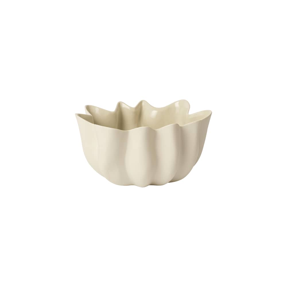 Coupe Nium Small / Ø 22 x H 11 cm - Ferm Living - Blanc cassé - Grès