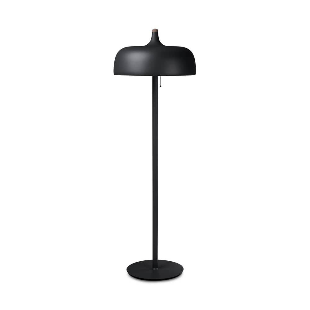 Lampadaire Acorn métal noir / Ø 48 x H 148 cm / Seconde vie - Northern  - Noir - Acier, Aluminium, Bois massif