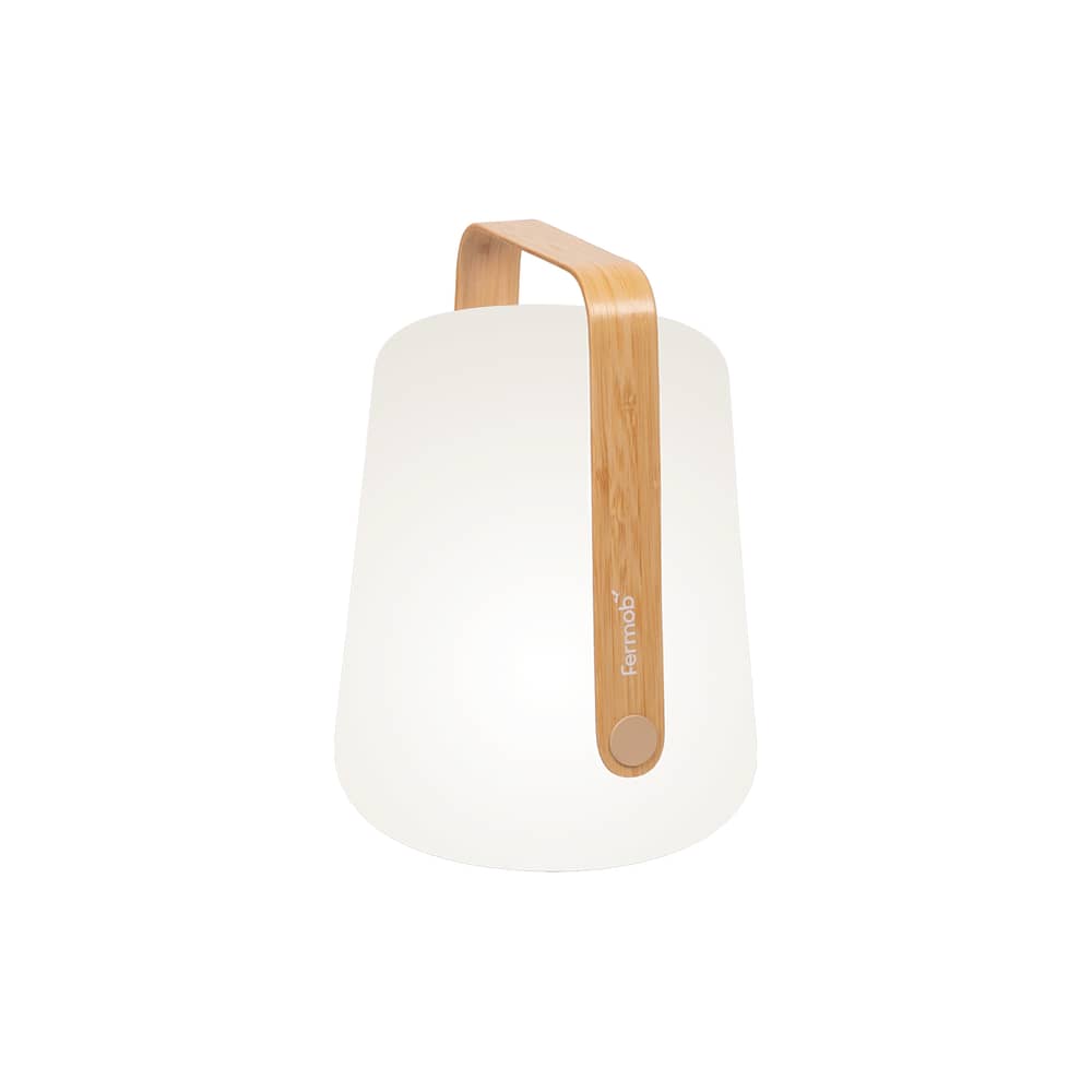 Lampe sans fil rechargeable Balad Bamboo 2 bois naturel / H 25 cm - Fermob - Bambou - Bambou, Polyéthylène