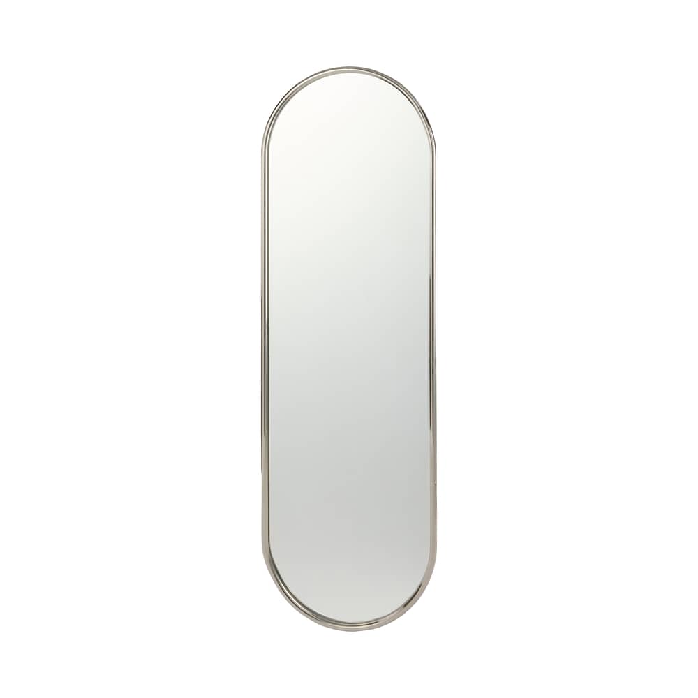 Miroir mural Angui Tall métal argent / 50 x 160 cm - AYTM - Argent - Acier, Verre
