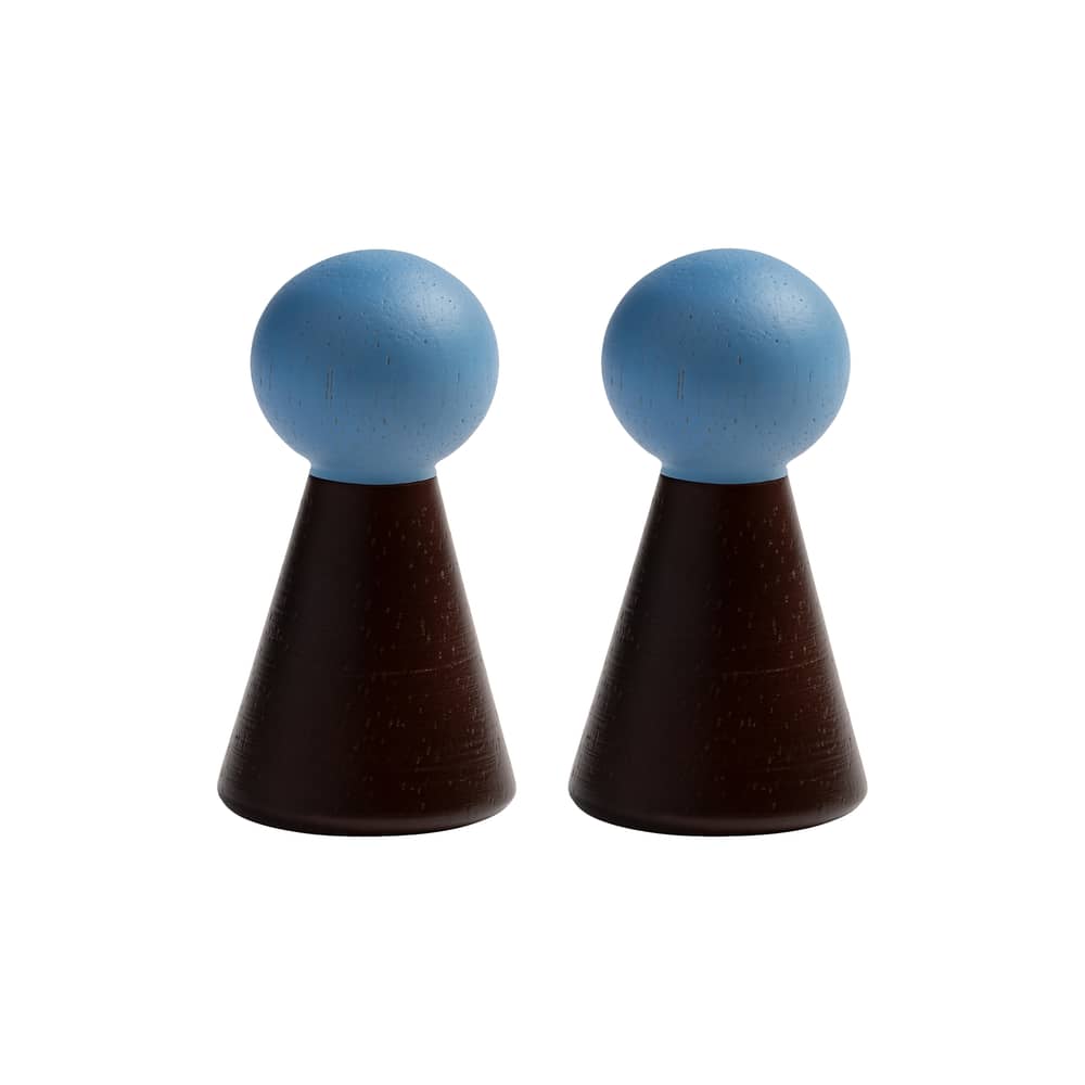 Set de 2 patères Halma bois - & klevering - Bordeaux - Bois d’hévéa certifié FSC