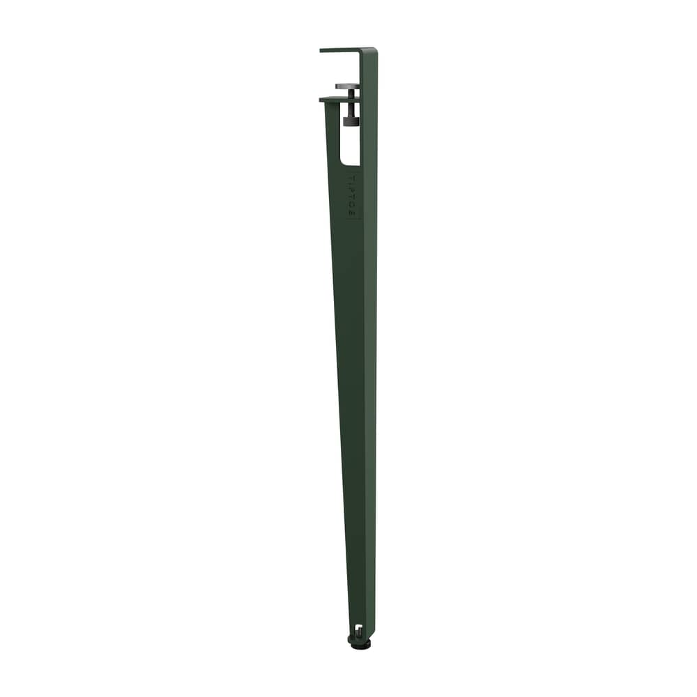 Pied avec fixation étau OUTDOOR / H 75 cm - Pour créer table d\'extérieur - TIPTOE - Vert forêt - Acier thermolaqué