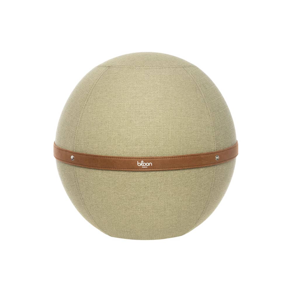 Pouf Original Regular tissu vert / Ergonomique - Ø 55 cm / Tissu chiné - BLOON PARIS - Vert Pistache - PVC, Tissu polyester chiné