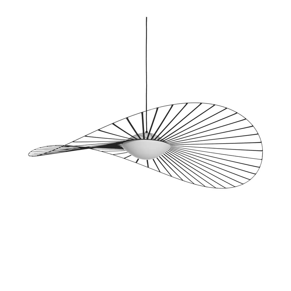 Suspension Vertigo Nova LED / Ø 110 cm - Constance Guisset, 2010 - Petite Friture - Noir / Diffuseur blanc - Fibre de verre, Polyuréthane, Verre triplex