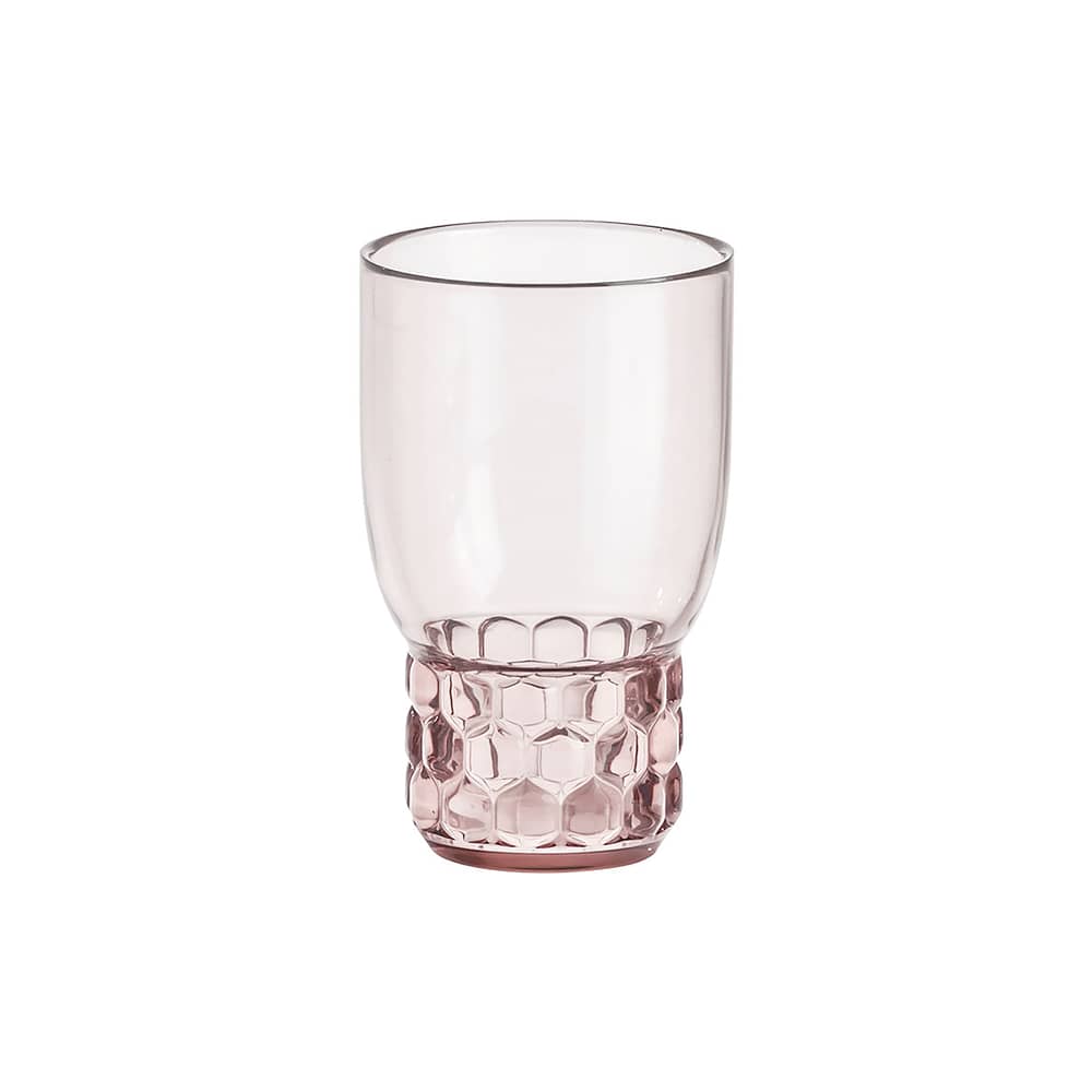 Verre Jellies Family plastique rose / Medium - H 13 cm - Kartell - Rose - PMMA