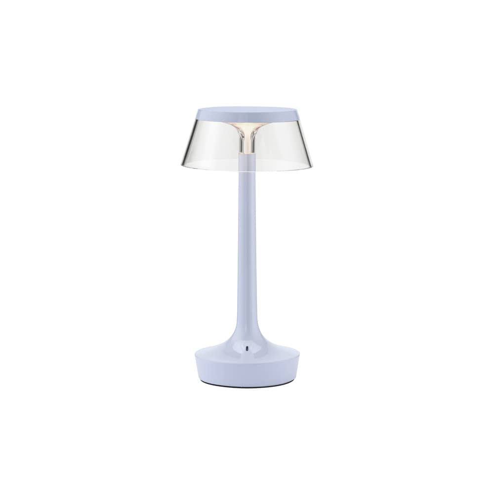 Lampada senza fili ricaricabile Bon Jour Unplugged materiale plastico blu / LED - Dimmer sensibile - Flos - Blu pallido - ABS, PMMA