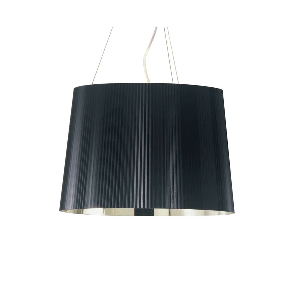 Gé Metallisé Pendant plastic material black gold / Ø 37 cm - Recycled material - Kartell - Black/Gold - Polycarbonate