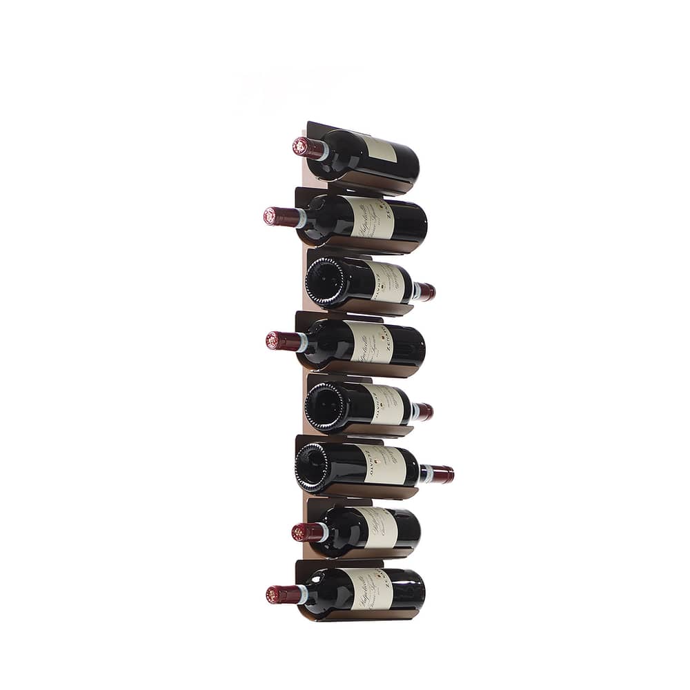 Porte-bouteilles mural Ptolomeo Vino métal marron / H 75 cm - Opinion Ciatti - Marron corten - Métal laqué
