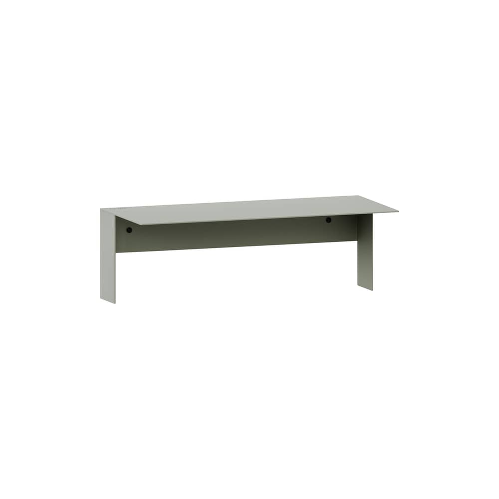 Scaffale Pli Floating metallo verde / 45 x 20 cm - TIPTOE - Grigio eucalipto - Acciaio termolaccato