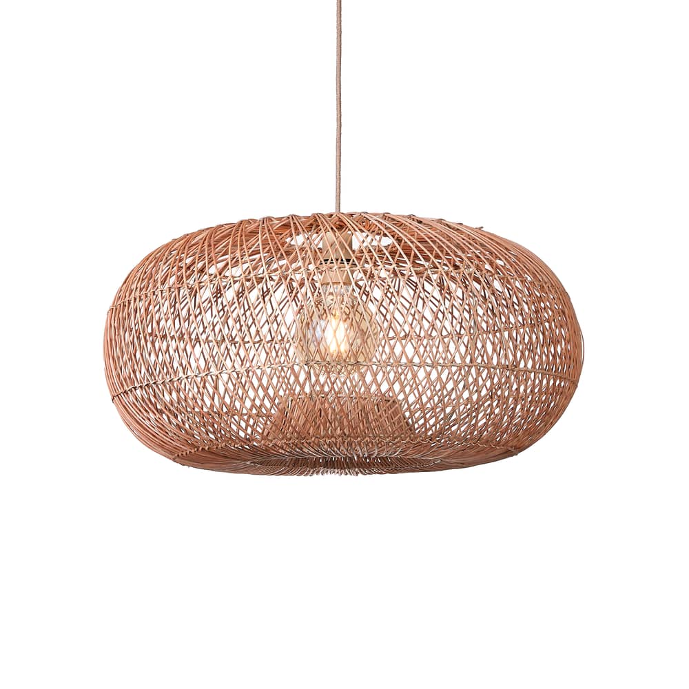 Sospensione Arizona fibre beige / Ø 70 cm - Rattan - GOOD&MOJO - Naturale - Ferro, Midollino