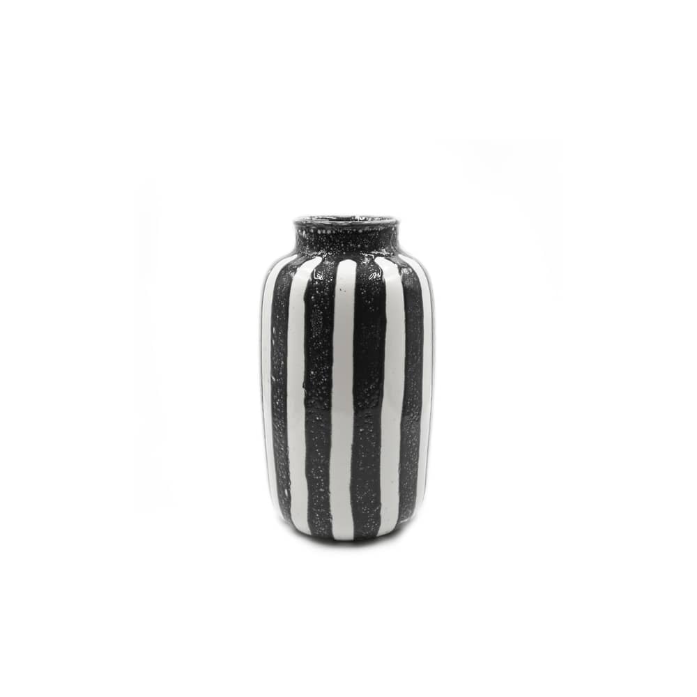 Riviera Large Vase ceramic black / H 36 cm - Maison Sarah Lavoine - Black - Glazed ceramic