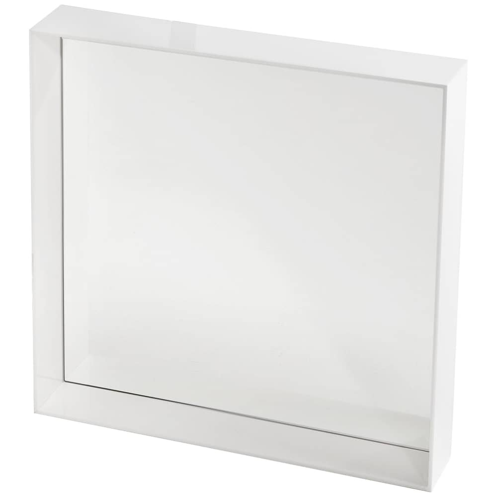 Only me Wall mirror plastic material white / W 50 x H 50 cm - Philippe Starck, 2012 - Kartell - Glossy white - PMMA