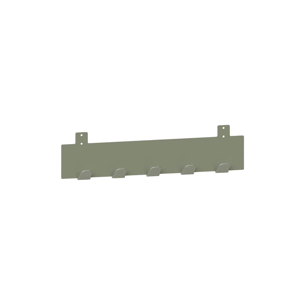  Accessory metal green / Wall hooks for shelf Pli L 45 cm - TIPTOE - Eucalyptus grey - Powder coated steel