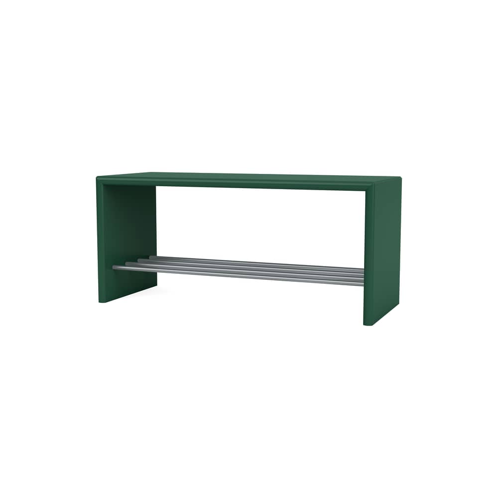 Montsk Bench wood green / Shoes Storage - L 100 cm - MONTANA - Pine 136 - Lacquered MDF, Steel