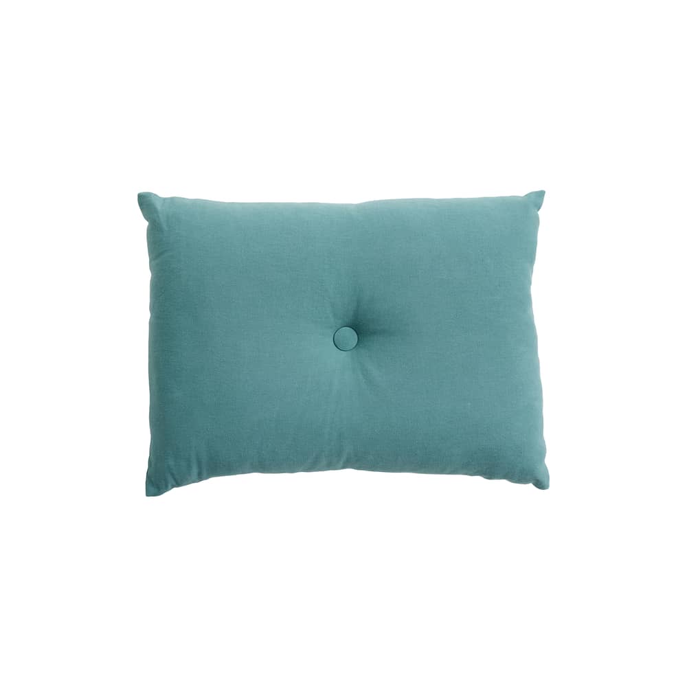 Coussin Dot Lin bleu / 60 x 45 cm - Hay - Bleu pétrole - Coton biologique, Lin