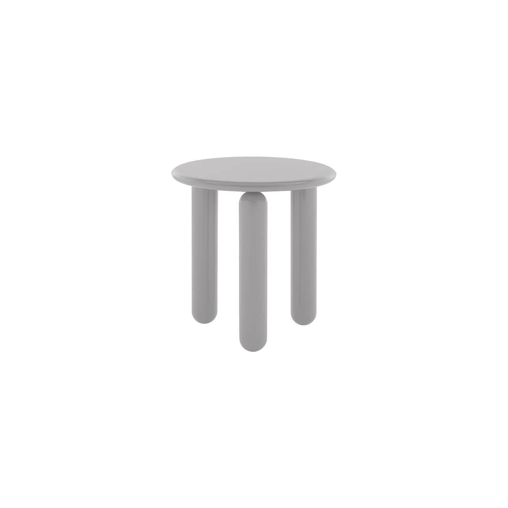 Table basse Undique Mas / Ø 48 x H 51 cm - Patricia Urquiola, 2023 - Kartell - Gris - Hêtre laqué, MDF laqué