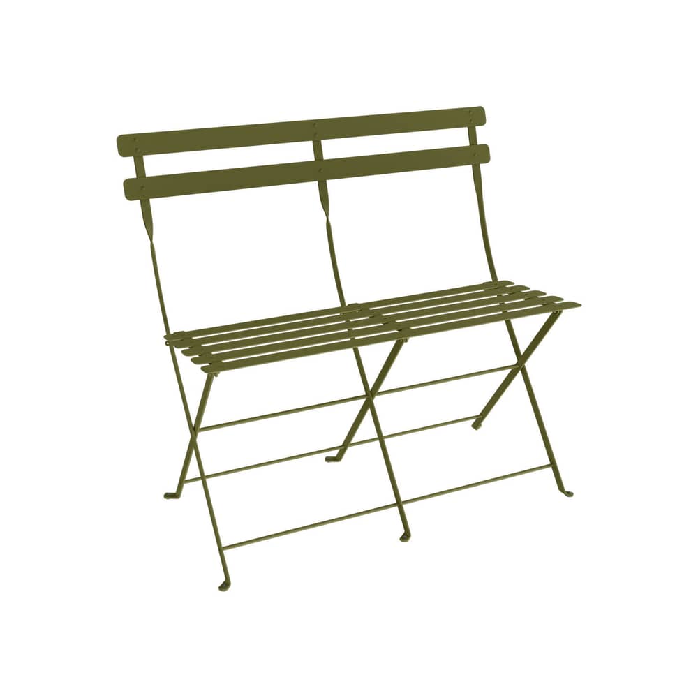 Banquette Bistro métal vert / Pliante - 2 places / L 88 cm - Fermob - Pesto - Acier