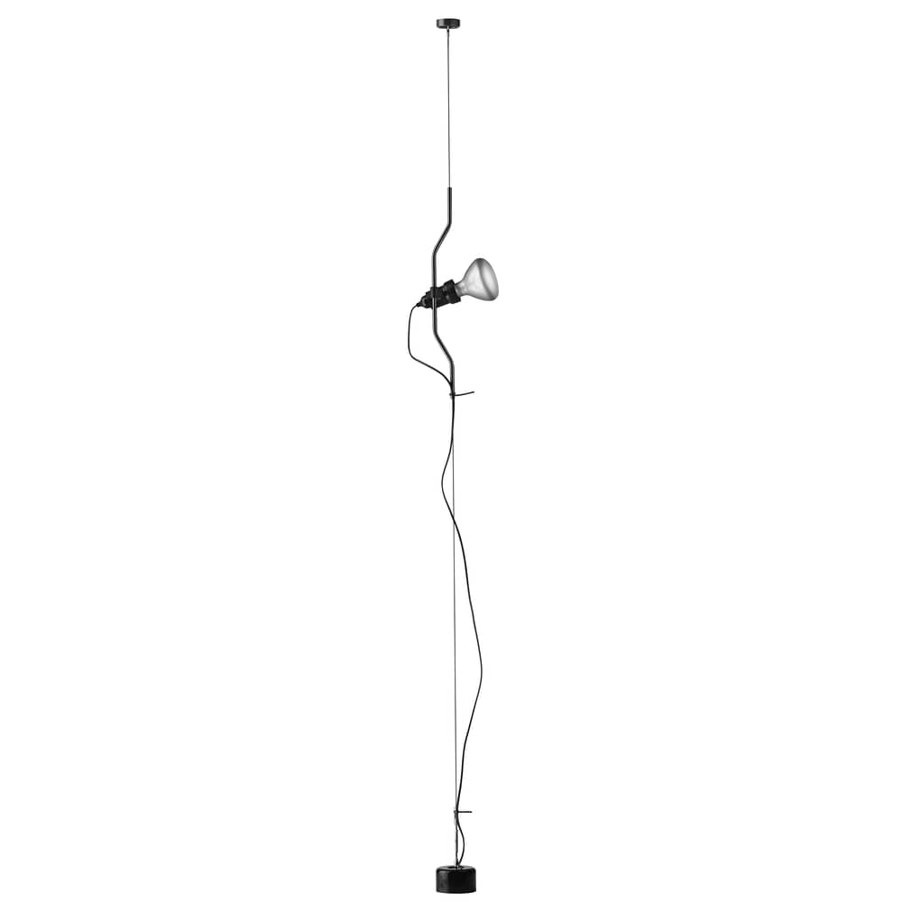 Lampada a stelo Parentesi metallo nero / Branch di rete - Riedizione del 1971 - Flos - Nero - Acciaio, Elastomero