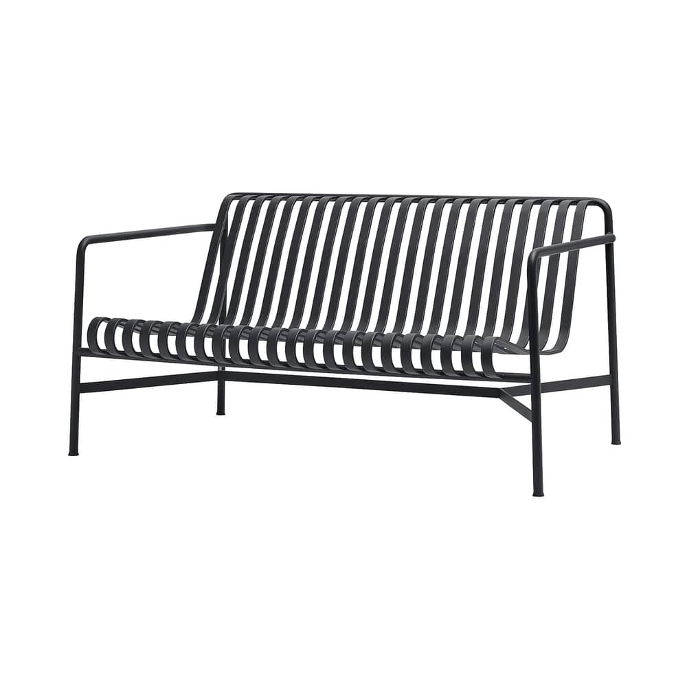 Divano angolare destro Palissade / L 139 cm - R & E Bouroullec - Hay - Antracite - Acciaio laccato epossidico
