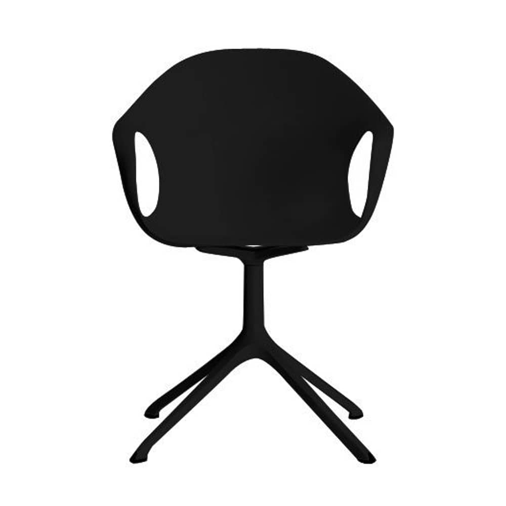 Fauteuil Elephant Trestle plastique noir  / Seconde vie - Kristalia - Noir - Acier, Polyuréthane laqué