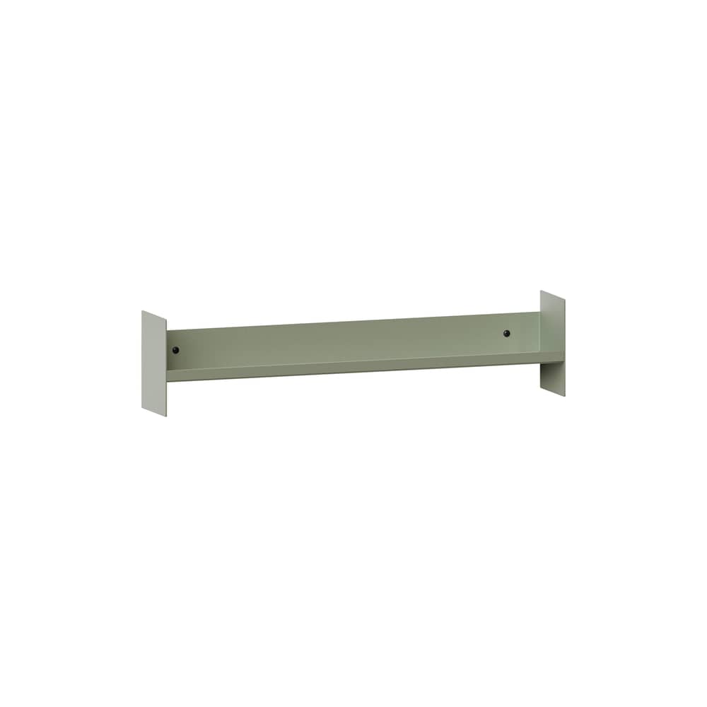 Pli Slim Shelf metal green / W 60 x D 10 cm - TIPTOE - Eucalyptus grey - Powder coated steel