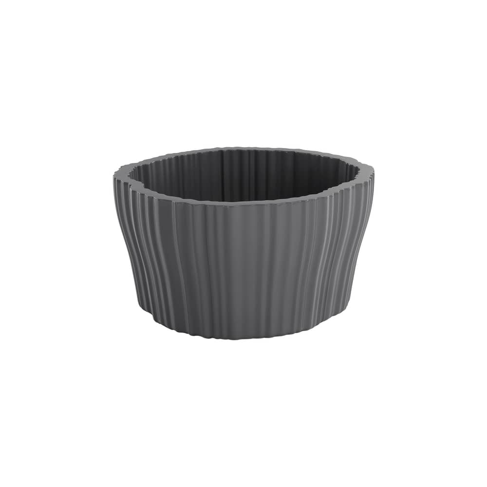 Cache-pot Corteza Large plastique gris / 64 x 70 cm x H 36 cm - Kartell - Anthracite - Polyéthylène recyclé