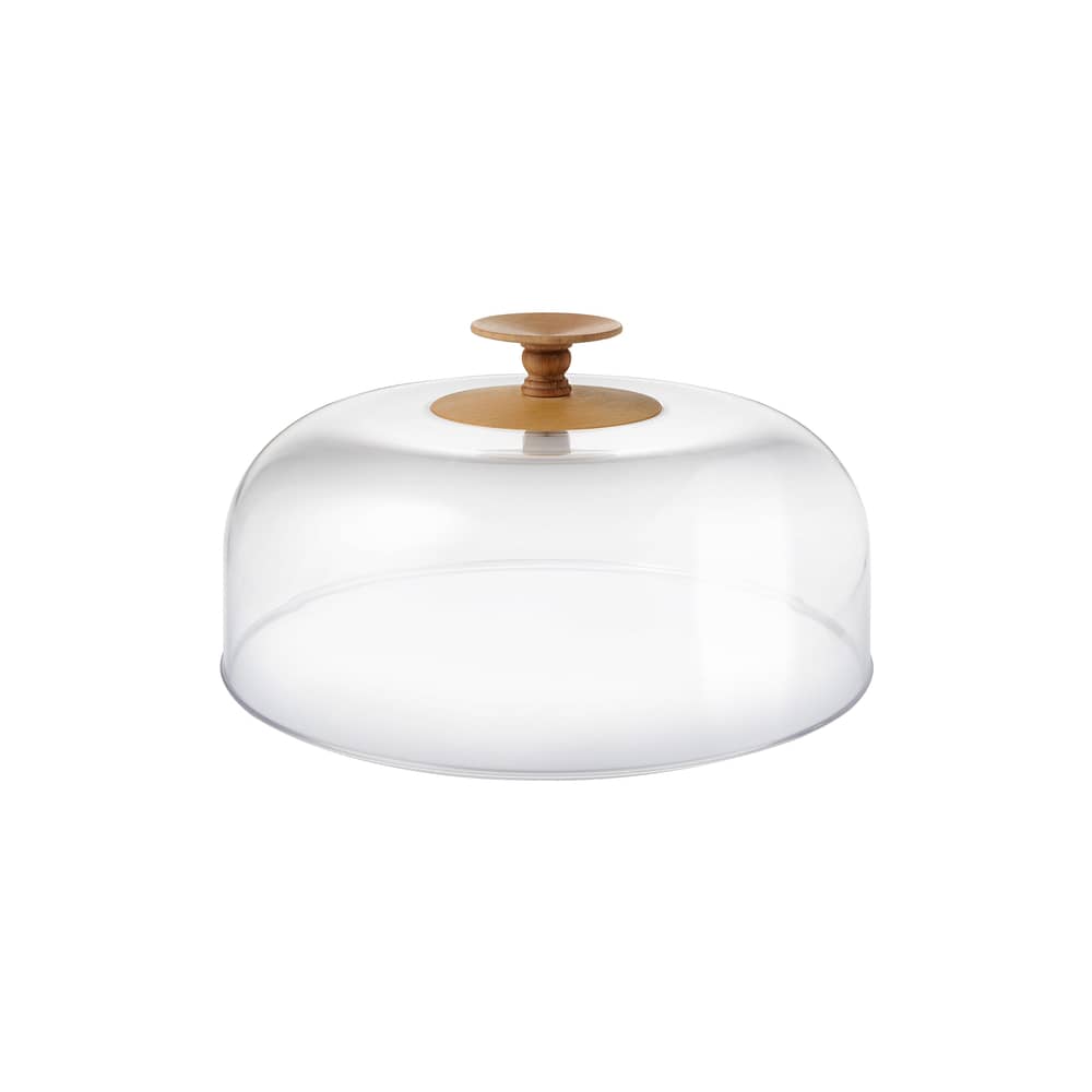 Couvercle Dressed in Wood / Ø 32 cm - Alessi - Transparent / Bois naturel - Hêtre, PMMA