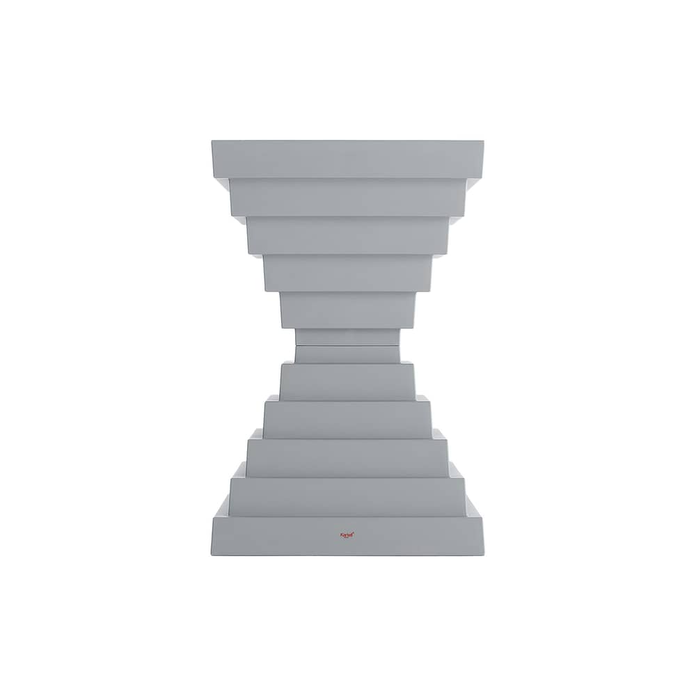 Prince OhOh Stool plastic material grey / Philippe Starck - Kartell - Light grey - Recycled polypropylene