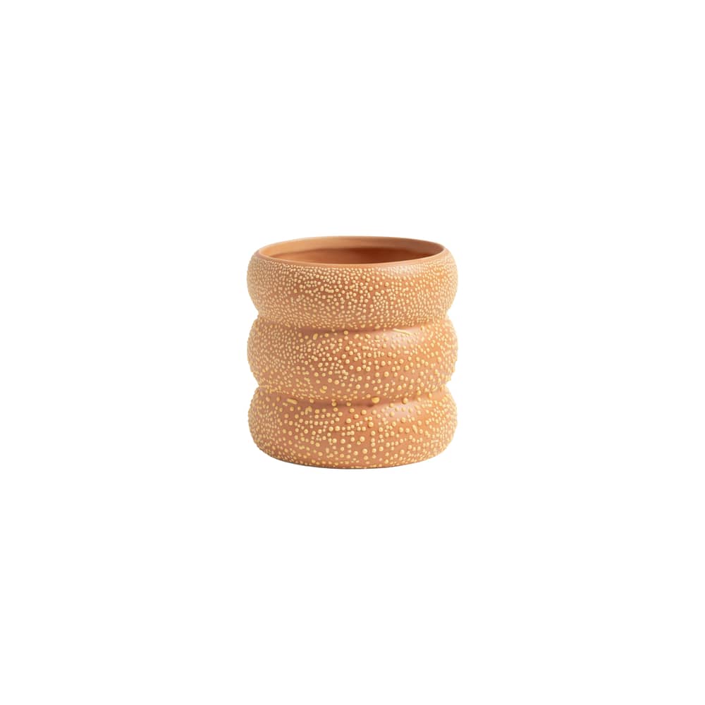 Vase Flab / Ø 10 x H 10 cm - Grès - & klevering - H 10 cm / Terracotta - Grès