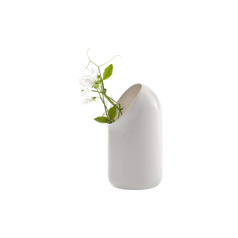 Ô Vase ceramic white / Ceramic - Moustache - Vase - Ecru - Enamled terracotta