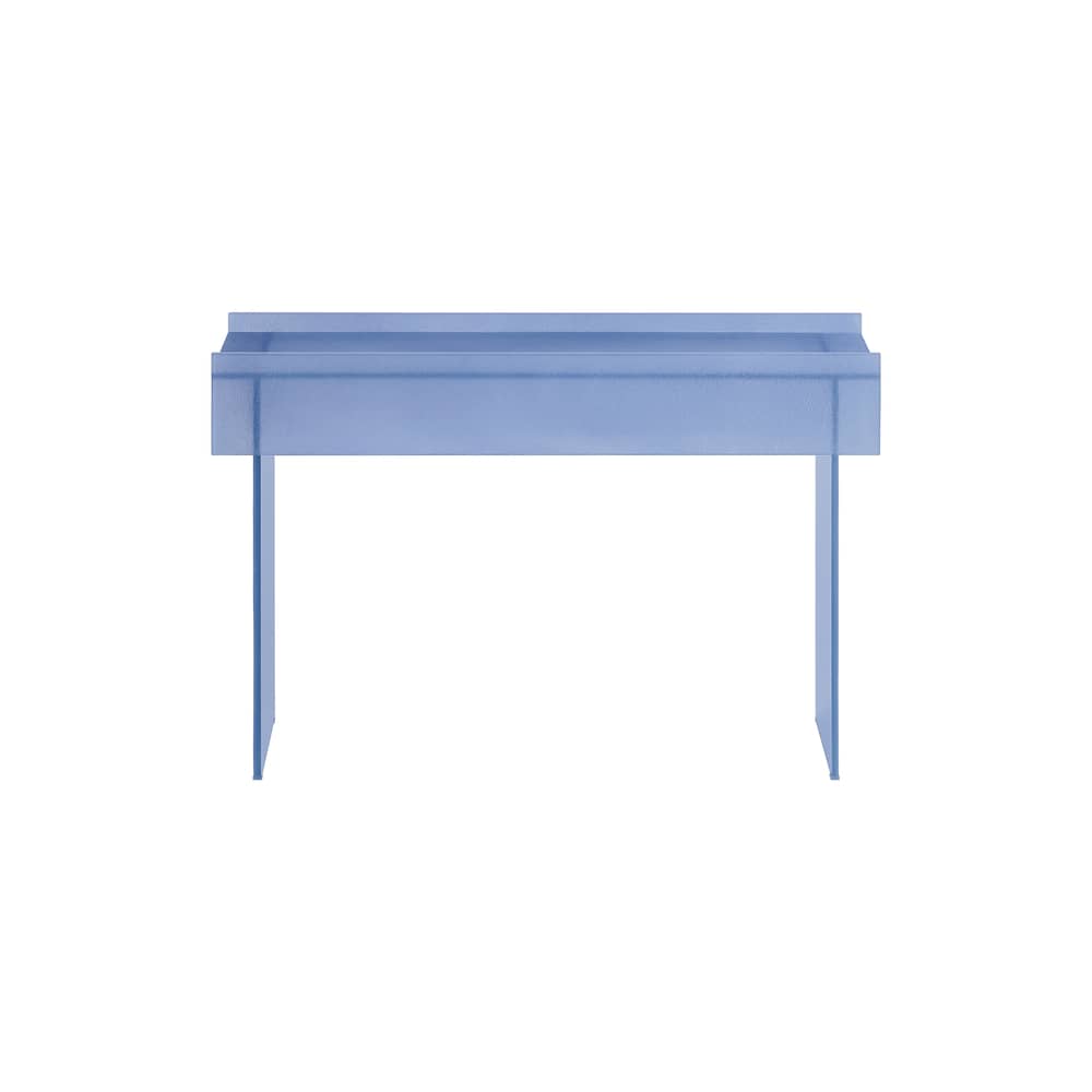 Console Simoon 09 verre bleu / L 130 x P 42 x H 80 cm - Recyclé - Glas Italia - Bleu - Verre recyclé