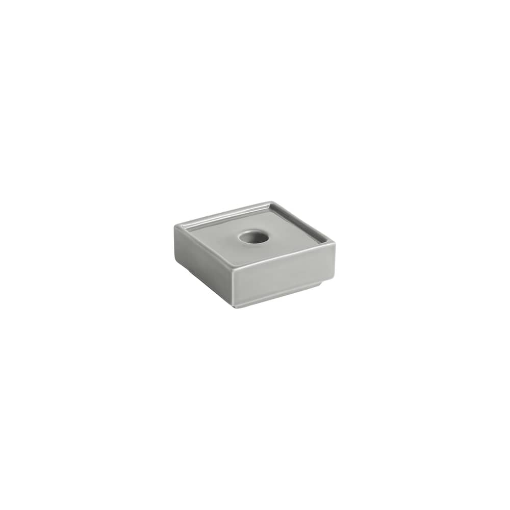 Portacandela Mattone ceramica grigio / Piccolo - 9,4 x 9,4 cm - Hay - Grigio - Gres