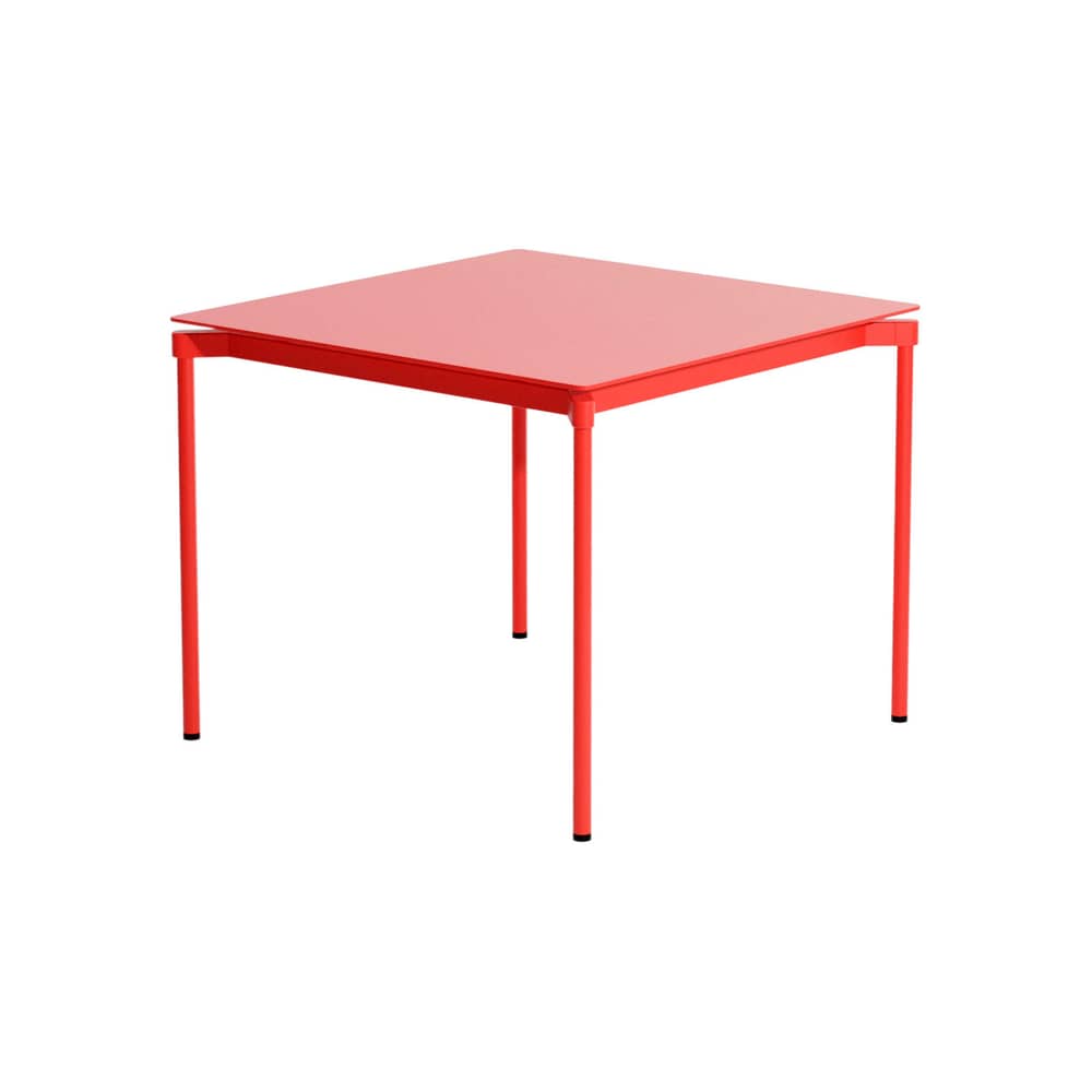 Table carrée Fromme / Aluminium - 70 x 70 cm - Petite Friture - Rouge - Aluminium