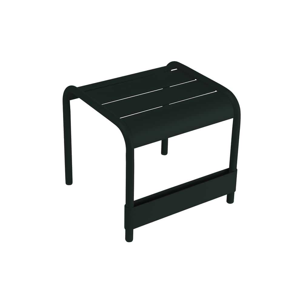 Table d\'appoint Luxembourg métal noir / Repose-pieds - 44 x 42 cm - Fermob - Réglisse - Aluminium laqué