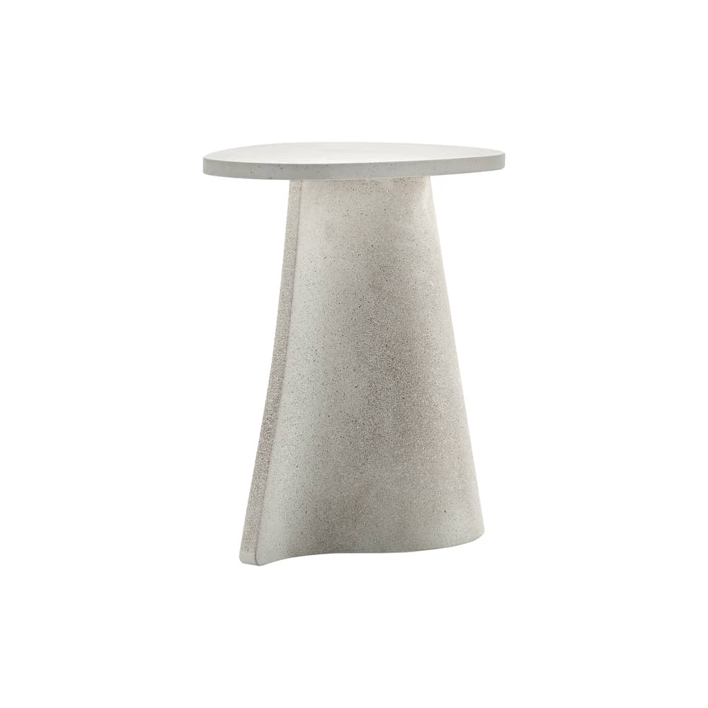 Tavolino Fossil Large pietra bianco / 36 x 50 x H 52 cm - MDF Italia - H 52 cm / Cemento bianco caldo - Calcestruzzo alleggerito