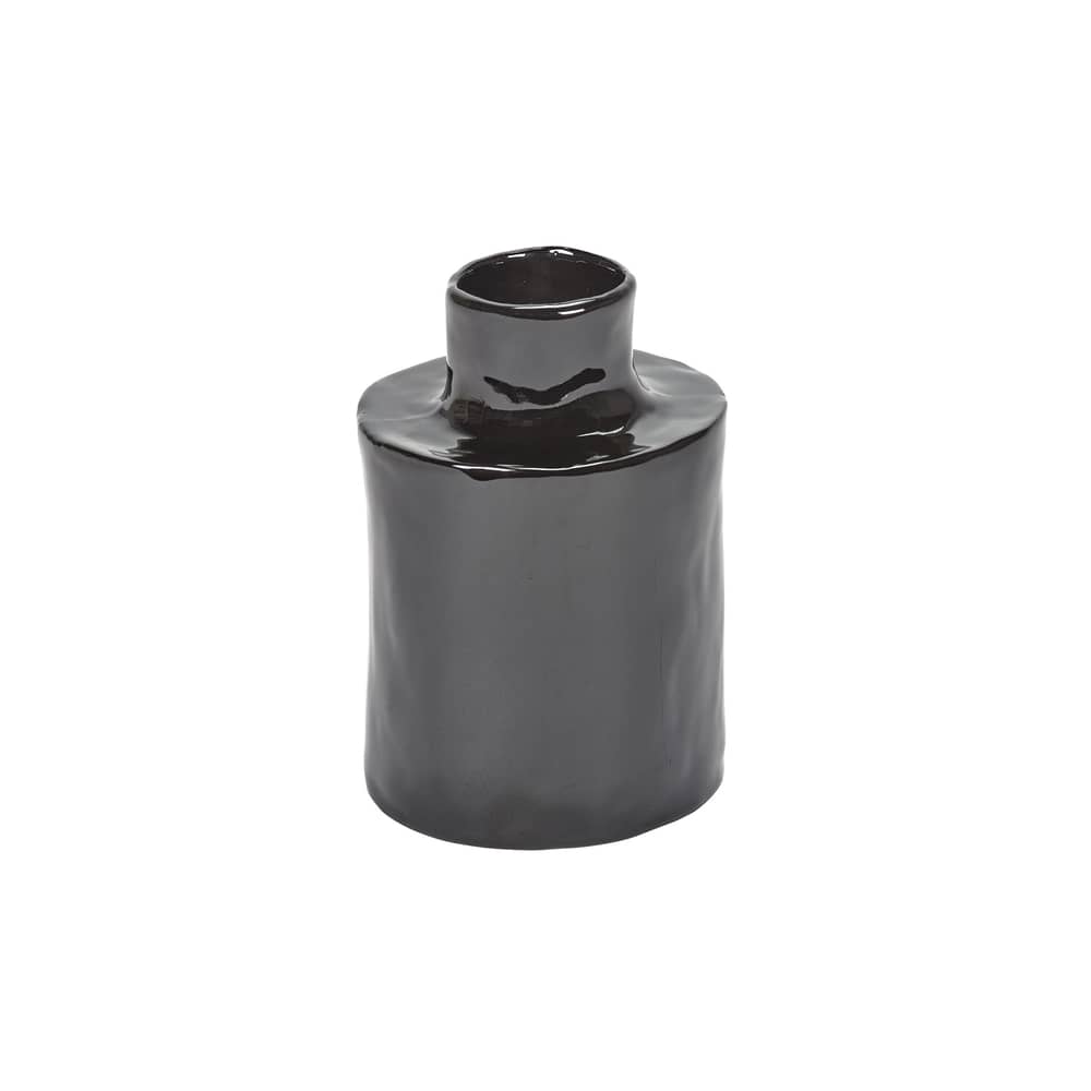 Vase Héléna 4 / Ø 10 x H 15 cm - Mini - Serax - n° 4 / Brun foncé - Grès
