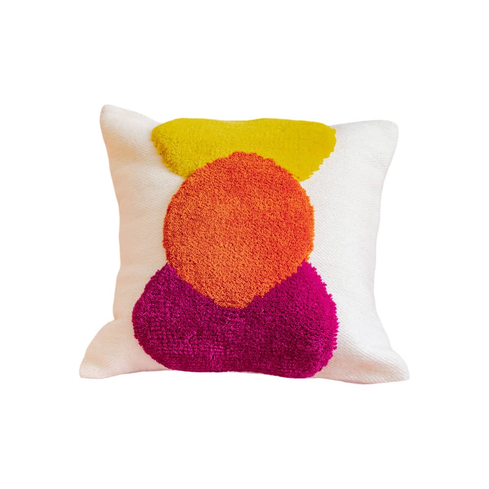 Coussin Tetris Brown COLORTHERAPIS / 45 x 45 cm - Laine tissée main