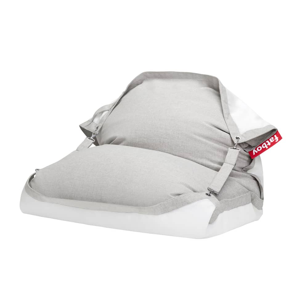 Original Floatzac Floating outdoor pouf textile beige / Adjustable straps - Fatboy - Beige Mist -  Micro-billes EPS, Acrylic, Olefin fabric