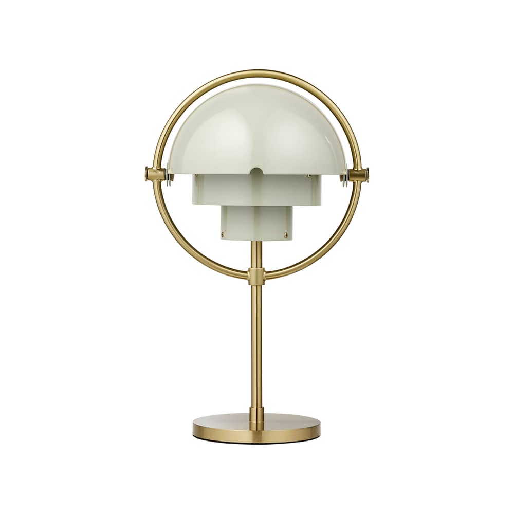 Lampe extérieur sans fil rechargeable Multi-Lite métal gris / Louis Weisdorf, 1972 - Gubi - Gris pastel / Base laiton - Laiton