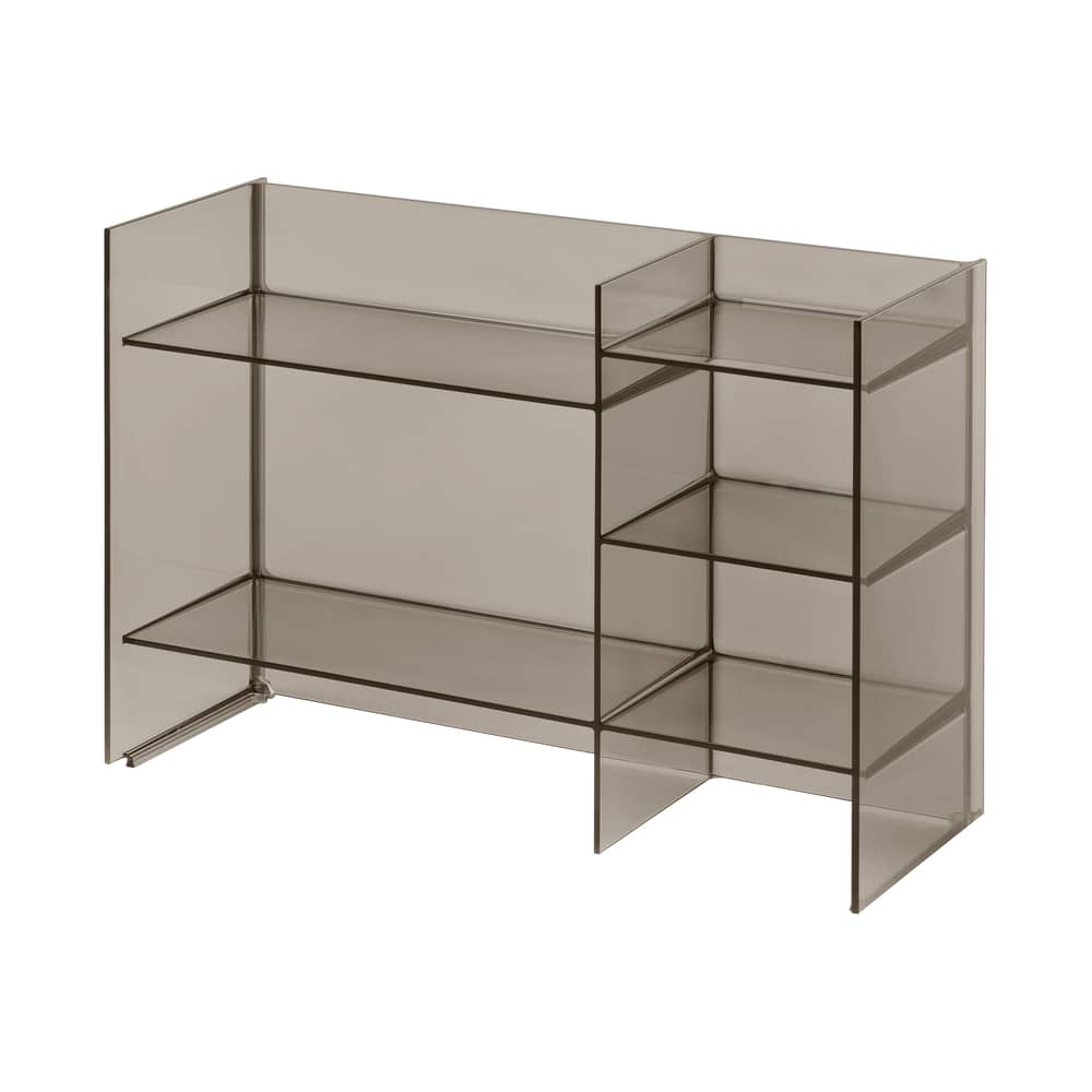 Meuble de rangement Sound-Rack / L 75 x H 53 cm - Kartell - Fumé - PMMA