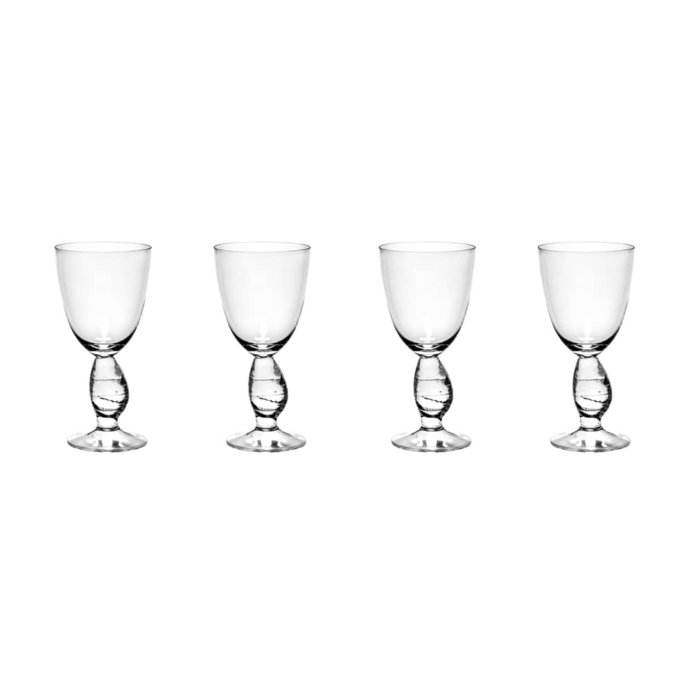 Rotweinglas Out of Lines glas transparent / Set von 4 - Serax - Transparent - mundgeblasenes Glas