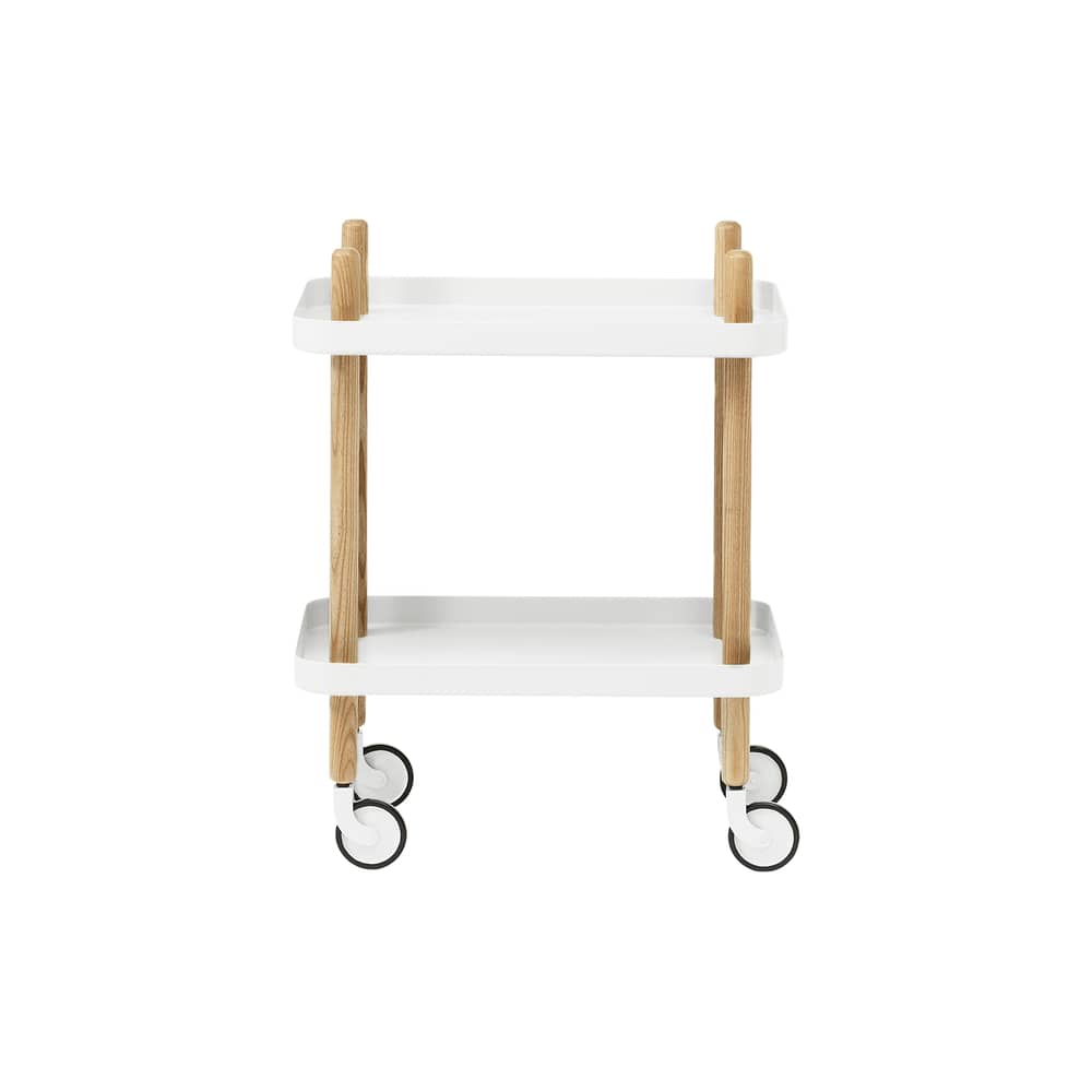 Desserte Block métal blanc / 50 x 35 cm - Normann Copenhagen - Blanc - Acier, Frêne