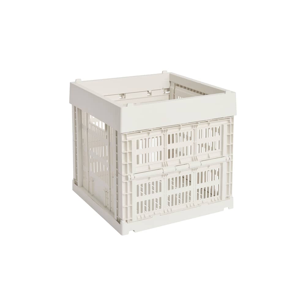 Panier Colour Crate Cube / 29,5 x 29,5 x H 29 cm - Recyclé - Hay - Blanc cassé - Polypropylène recyclé