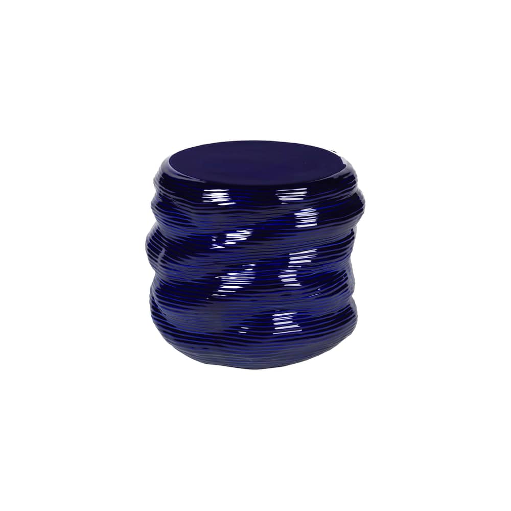 Table d\'appoint Earthernware / Ø 44 x H 42 cm - BROSTE COPENHAGEN - Bleu foncé - Grès émaillé