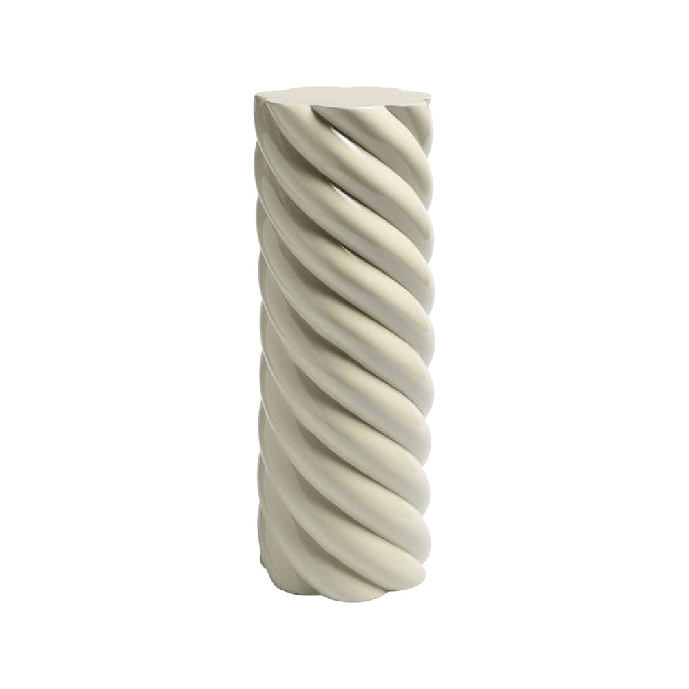 Table d\'appoint Marshmallow / Ø 24 x H 69,5 cm - Fibre de verre - & klevering - Ø 24 x H 69,5 cm / Gris - Fibre de verre