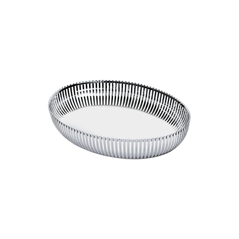 Corbeille PCH06 par Pierre Charpin métal / Ovale 26x20 cm - Alessi - Acier - Acier inoxydable