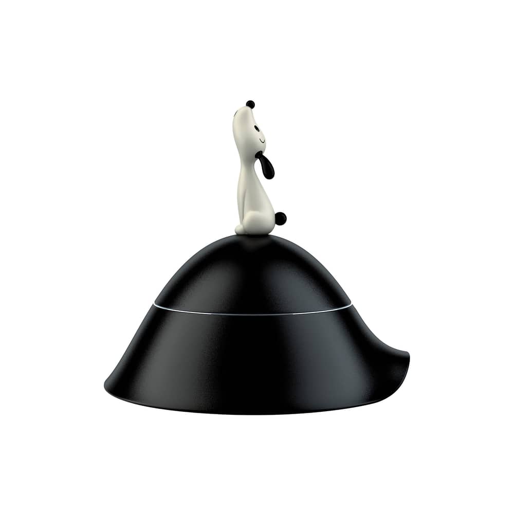 Gamelle Lulà métal plastique noir / pour chien - Alessi - Noir - Acier inoxydable, Résine thermoplastique