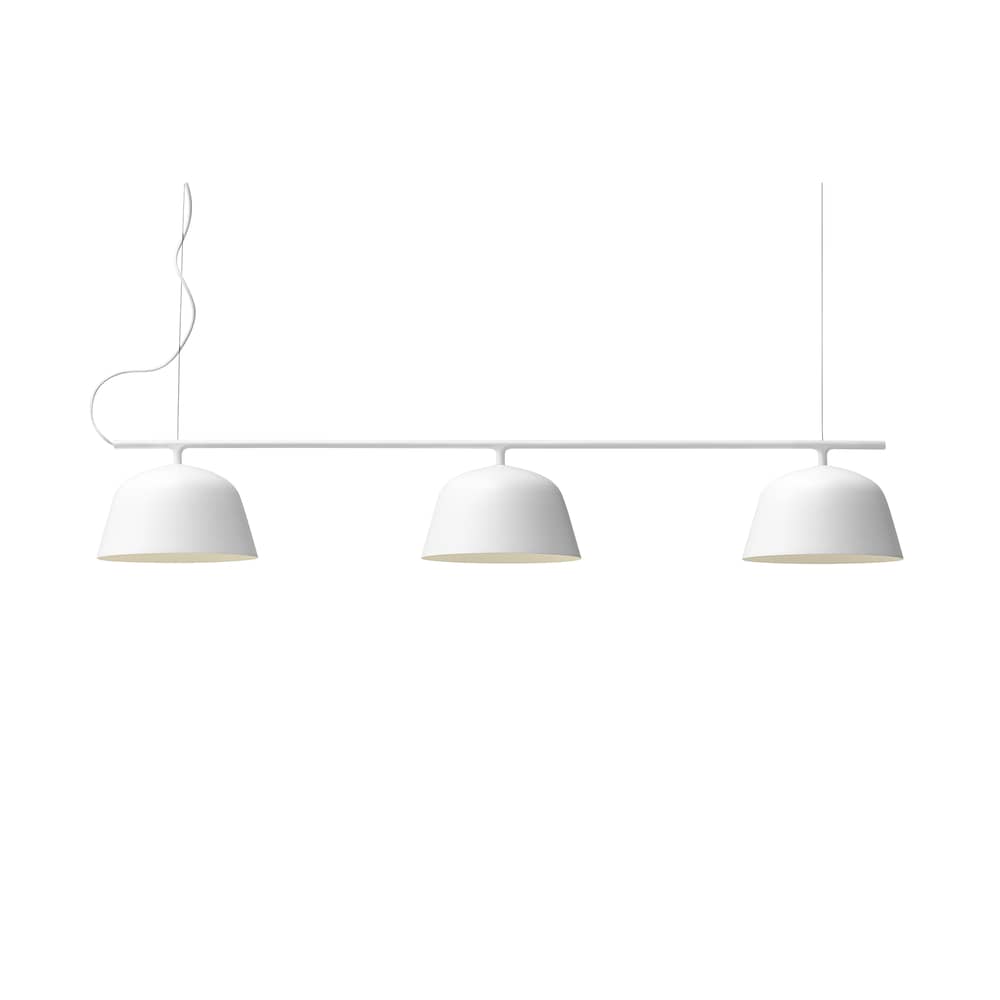 Ambit Rail Pendant metal white / L 126 cm - Muuto - White - Aluminium